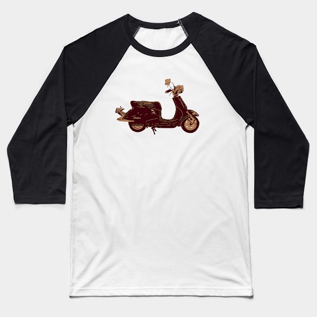 Retro Vintage Scooter Baseball T-Shirt by YTdesign